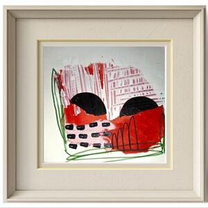 Abstract Red and Black Art - One of a Kind